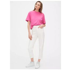 GAP 90's Super High Rise Mom Jeans Tapered White 8/29 PETITE 100% Cotton NWT $80